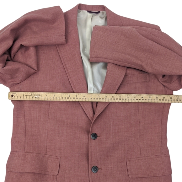Vintage Oversized Blazer Linen Pink 80s Golf Hart Schaffner & Marx L - Picture 11 of 12